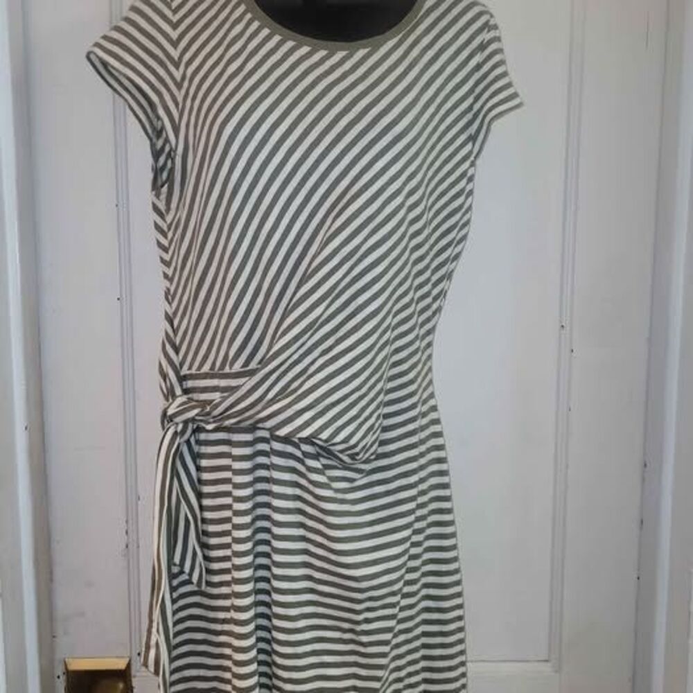 Talbots Striped Tie-Waist Dress